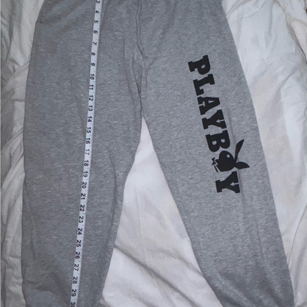 Playboy By PacSun  gray joggers Spellout Logo woman’s Size Small